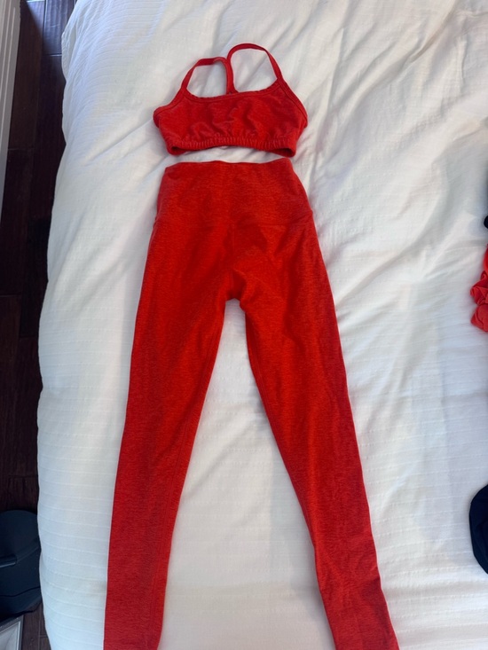 Beyond Yoga Pants - Red Beyond Yoga  size xs Set - Sports Bra + High-Waist Leggings